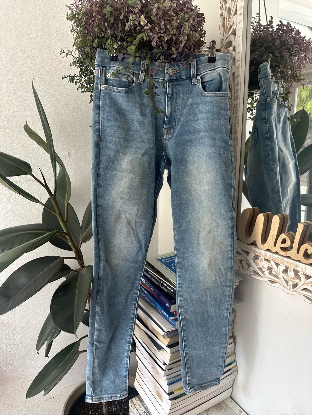 Aeropostale Light Blue Women's High Rise Curvy Jeggings